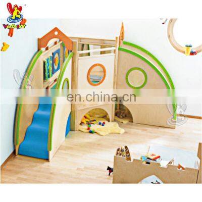 Indoor Wooden Playground Playhouse Slides for Children