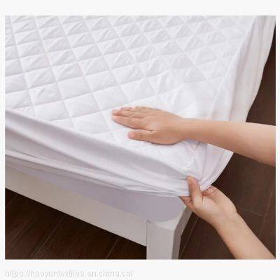 Ultrasonic Microfiber Polyester Filling Padding Mattress Bed Protector Pad Cover photo-5