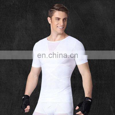 Men Oversized Gym Sports T Shirts Custom Logo Quick Dry Crewneck Running Fitness Tops photo-3