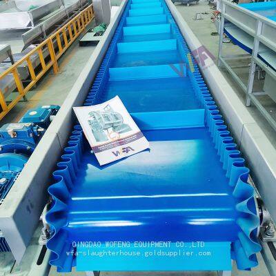 WFA support customization cattle slaughter house halal equipment hide belt conveyor for abattoir machineghter