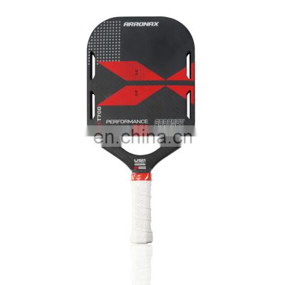 Professional Custom Custom Oem Carbon Fiber Graphite 10/12/16mm  Pickleball Paddle Red Smile Bilateral Model Get USAPA Approved