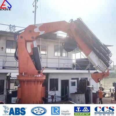 Factory Wholesale 8 Ton Hydraulic Folding Arm Marine Crane CE Certification Ship Knuckle Boom Marine Deck Crane photo-3