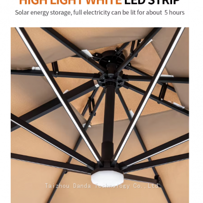 Outdoor Aluminum 3*3m Double Roof Umbrella With Side Stand Sunshade and Waterproof photo-4