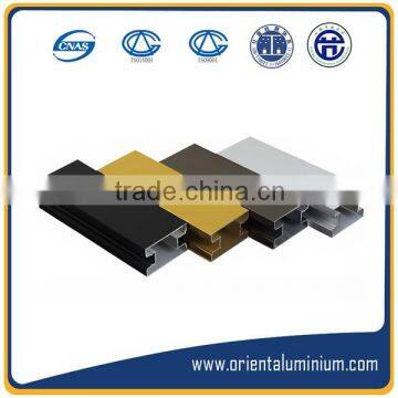 Anodized aluminium frame for kitchen cabinet