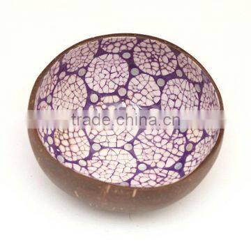 High quality best selling eco friendly lacquer eggshell inlay coconut bowl from Viet Nam