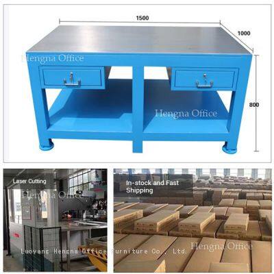 Professional Manufacturer Direct Supply Steel Workbench Blue Metal Work Table