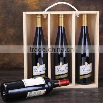 Handmade Three Bottles Slid Cover Wood Wine Packing Gift Box Supplier's Choice photo-2