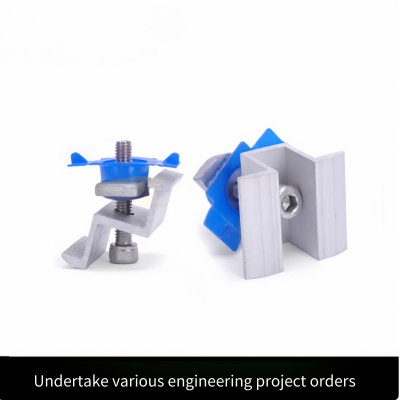 Aluminum Alloy Photovoltaic Medium-pressure Block, Medium and Side Pressure Blocks for Solar Power Generation Components, Customized Power Generation Accessories for Photovoltaic Brackets photo-2