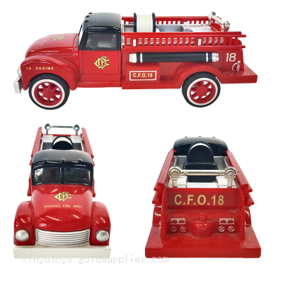 1:36 Scale Die Cast Cars Fire Fighting Truck Metal Vehicle Toys Model Car Free Wheeling photo-3
