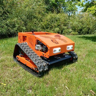 Moteur à essence de 9Hp Loncin 224Cc, robot de tonte à commande à distance, à chenilles en caoutchouc, léger, pour jardin, ferme et verger