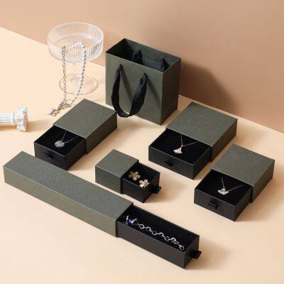 Black Luxury Paper Handmade Jewelry Packaging Box