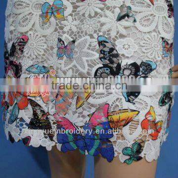 Xingyu Embroidery Factory Butterfly Full Embroidery African Fabric Lace for Evening Wedding Dress photo-6
