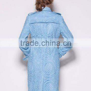 Plus Size Autumn Winter Solid Color Turn-down Collar Embroidery Long-sleeved Jacket Women's Clothing Coats Autumn Winter Coats photo-5