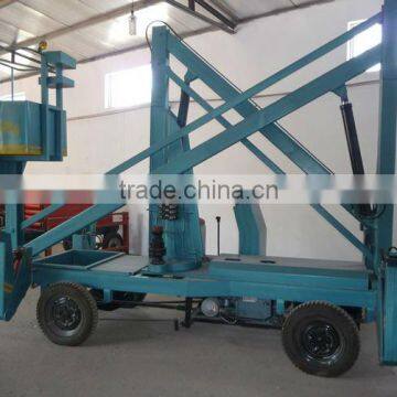 Four-wheel automatic hand crank lift table