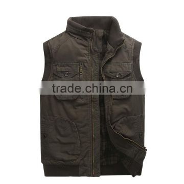 multi-pockets clothing autumn outdoor men vest&waistcoat