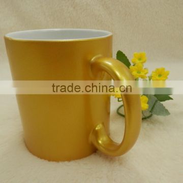 golden pearl finished mugs with sublimation printable