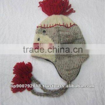 Hand Knitted Wool Animal Hat