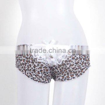 Sexy Lacy Transparentanimal Priting Panties Thongs Women 6010