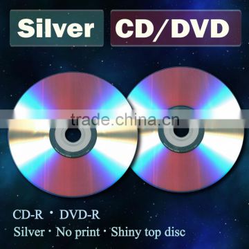 Silver shiny top disc cd-r dvd-r, blank disc wholesale