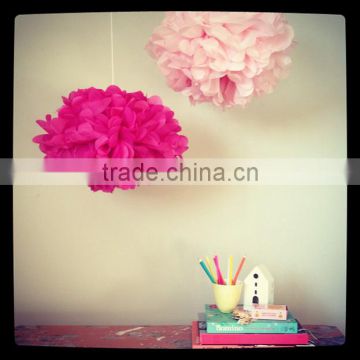 Chinese Handmade Cheap Tissue Hanging Paper Pom Poms