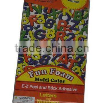 Assorted Patterns Colors Plain EVA Foam Sponge Number & Letter Stickers for Office Stationery DIY handcrafts