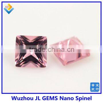 Loose Synthetic Square Pink Nano Spinel Gemstone photo-6