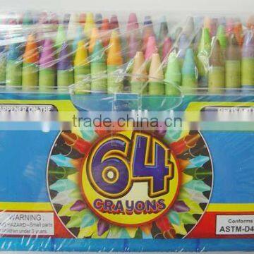 64 various colors non-toxic and multipurpose wax crayon