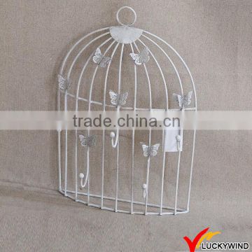 White Metal Cage Design Hooks for Hanging Jewelry