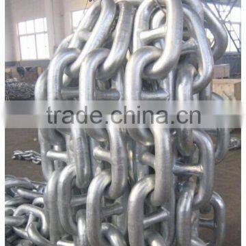 Galvanized or painted Ship Anchor Chain with Stud or open link