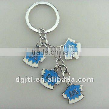 Fashion metal t-shirt shape keychain