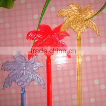 230mm super palm tree plastic drinking cocktail stirrer