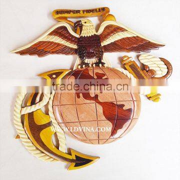 U.S MARINE CORPS WOODEN PLAQUE MIP05-1