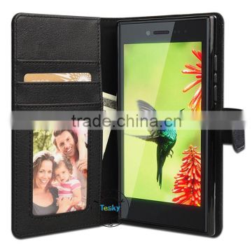 for blackberry leap case ,newest 2015 wallet pu leather flip cover