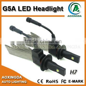 H7 5000LM non fan LED headlight with flexible heat sink