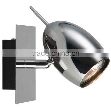 GU10 wallspot lighting Baron chrome-colored wall spot light