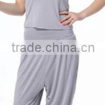 new design ladies custom bamboo yoga shirt and pants