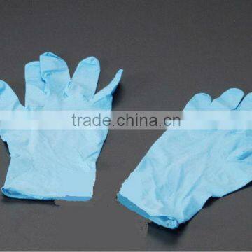 Custom powder-free disposable colored thick natural rubber latex nitrile exam gloves