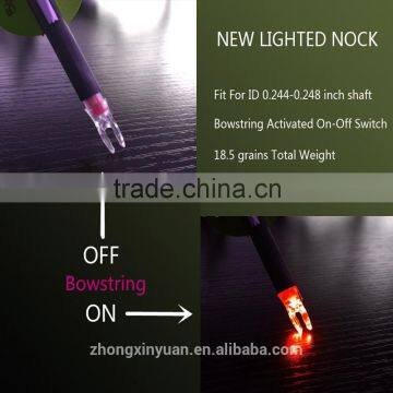 2015 LED Lighted Arrow Nock 6.2-6.3mm Bowstring Activated on-off switch