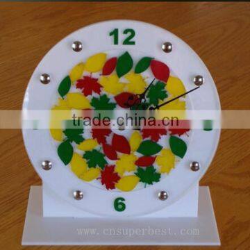 Variers shapes acrylic table clock for home decoration