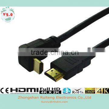 90Degree flexible HDMI Male to Male cable with Ethernet support 3D and 4K