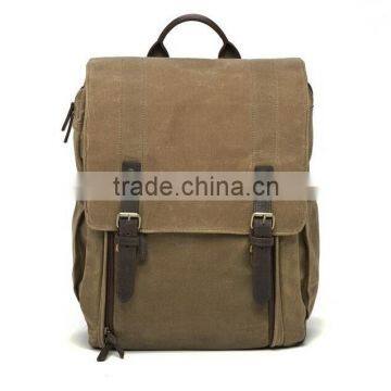 2015 fashion waxed canvas dslr camera bag