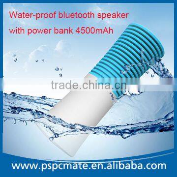 New Water-proof Sport Bluetooth Speaker with 4500mAh Power Bank