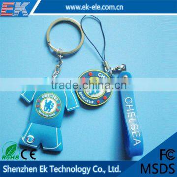 High quality cheap custom rubber keychain