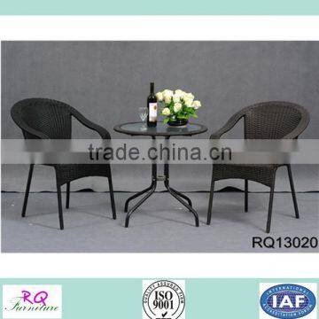 Rattan Bistro Set Steel Frame PE Rattan
