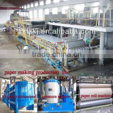 Hot selling waste paper recycle machinery fluting paper machine line