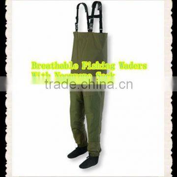 Breathable Fishing Waders With Neoprene Sock