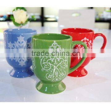 Ceramic glaze color Christmas beer mug