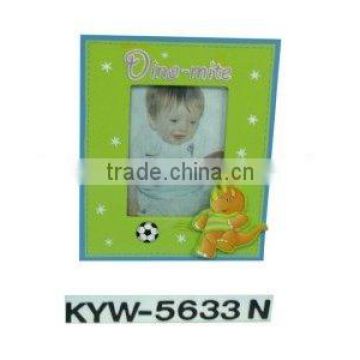 Kids Wooden Little Dinosaur Soccer Design Photo Frame