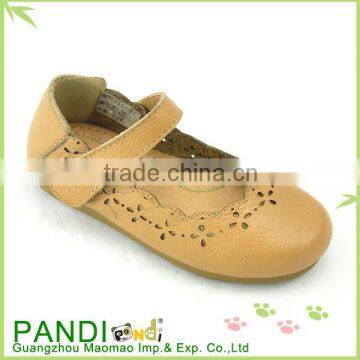 Good quality comfortable children leather school shoes for girls