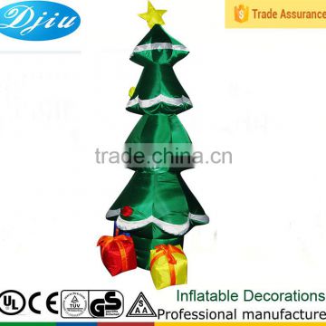 DJ-156 4 foot outdoor airblown mini decorated led christmas tree and santa claus decoration inflatable